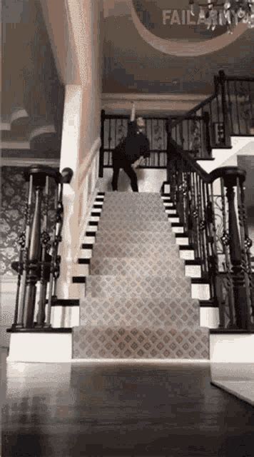 fall down stairs gif|drunk falling down stairs gif.